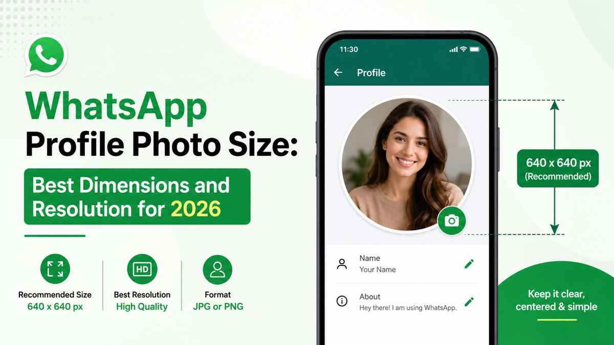 WhatsApp Profile Photo Size: Best Dimensions and Resolution for 2026